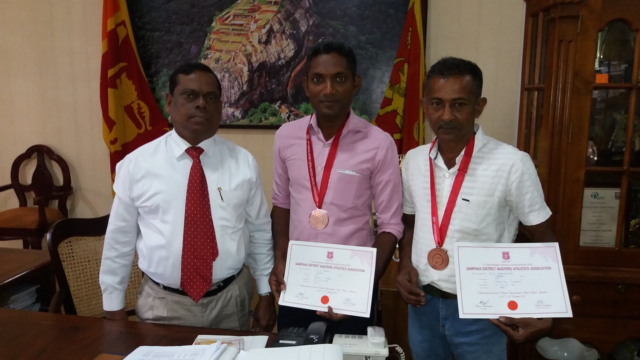 දකුණු පළාත් ක්‍රීඩා උළෙලේ දිවීමේ තරඟාවලියේ ප්‍රථම ස්ථානය 
